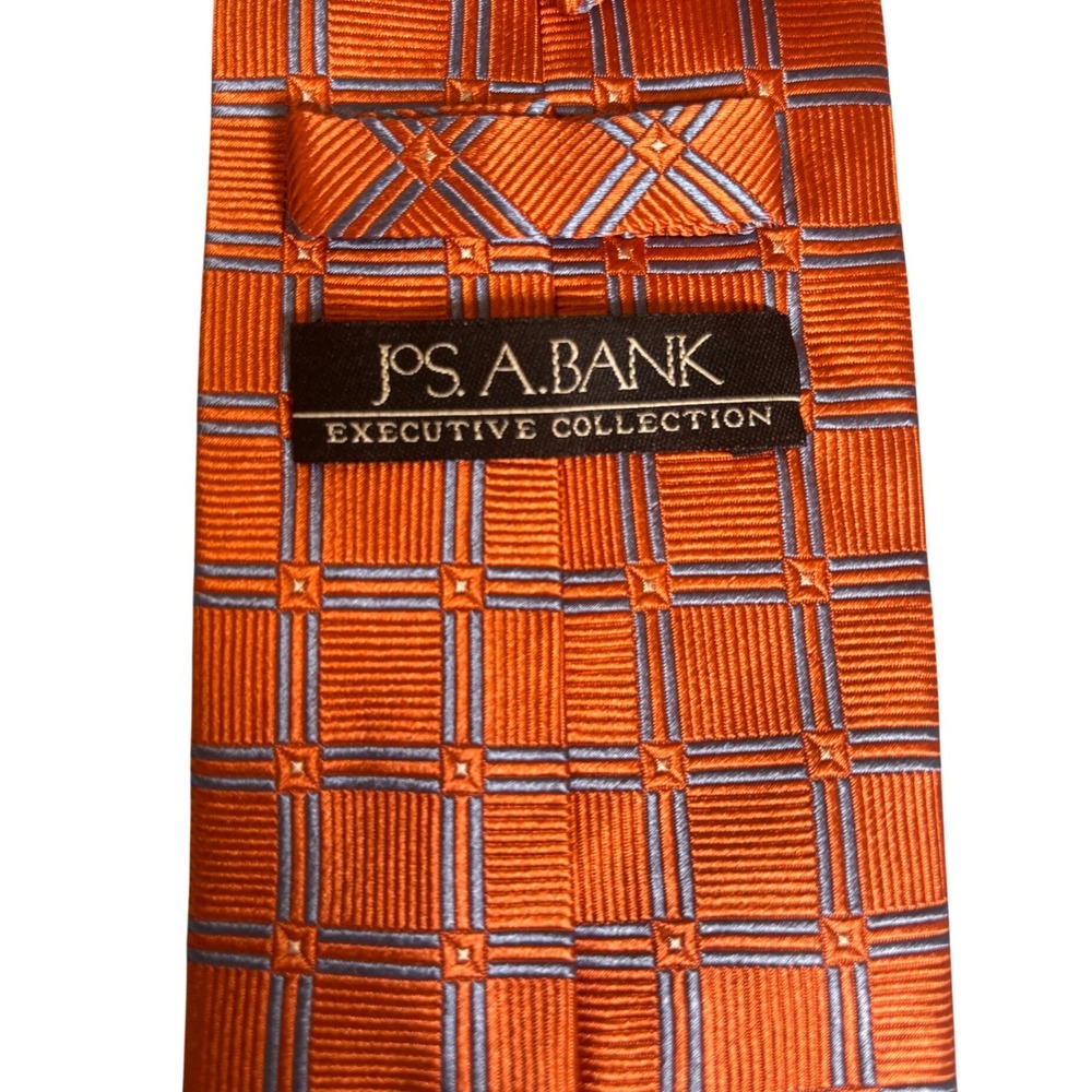 Jos. A. Banks Mens Neck Tie Executive Collection Orange Purple 60" Professional - Picture 5 of 6